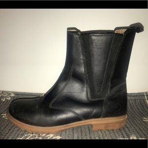 Bogs Women’s Black Leather Rain Boots, us 7 eu 38